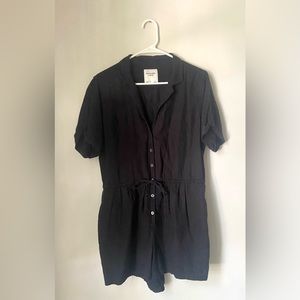 Abercrombie & Fitch Black Linen Romper